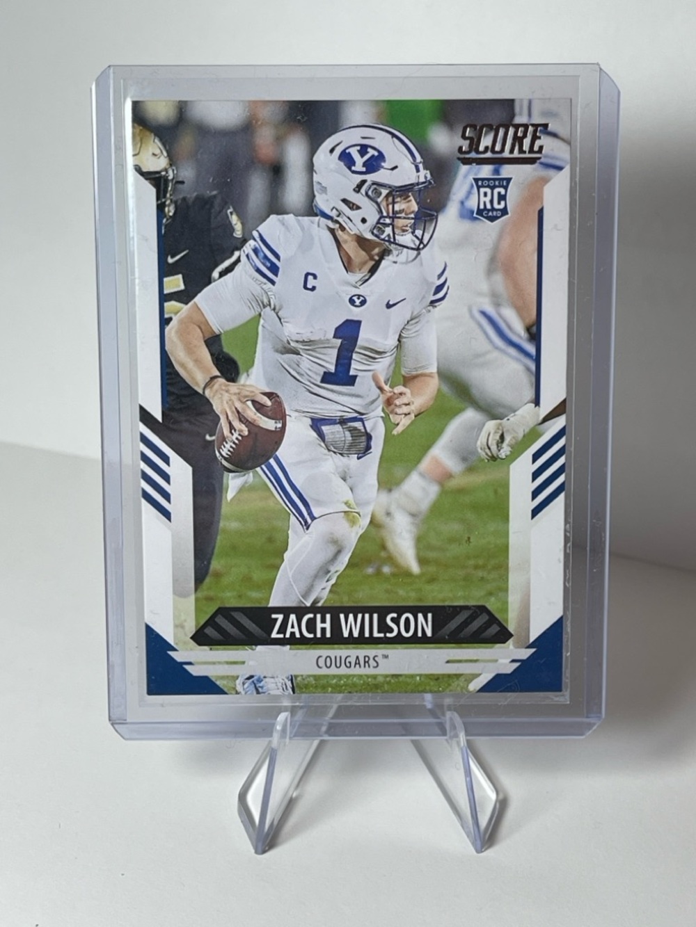 2021 Panini Score football rookie card featuring Zach Wilson